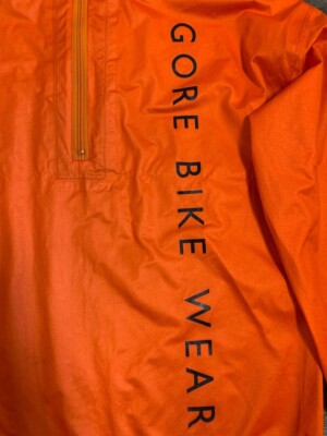 gore bike wear jacket men windstopper orange size XL made in