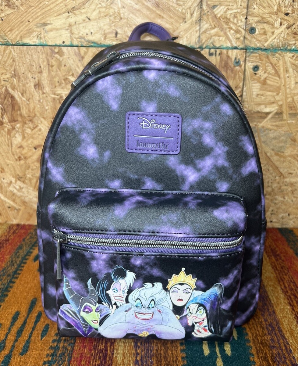 NEW Disney Loungefly Mini Backpack Villains Purple Smoke Evil - Main Image