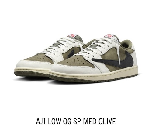 Travis Scott X Air Jordan 1 Low OG Medium Olive Size 12 DM7866-200 NEW PREORDER