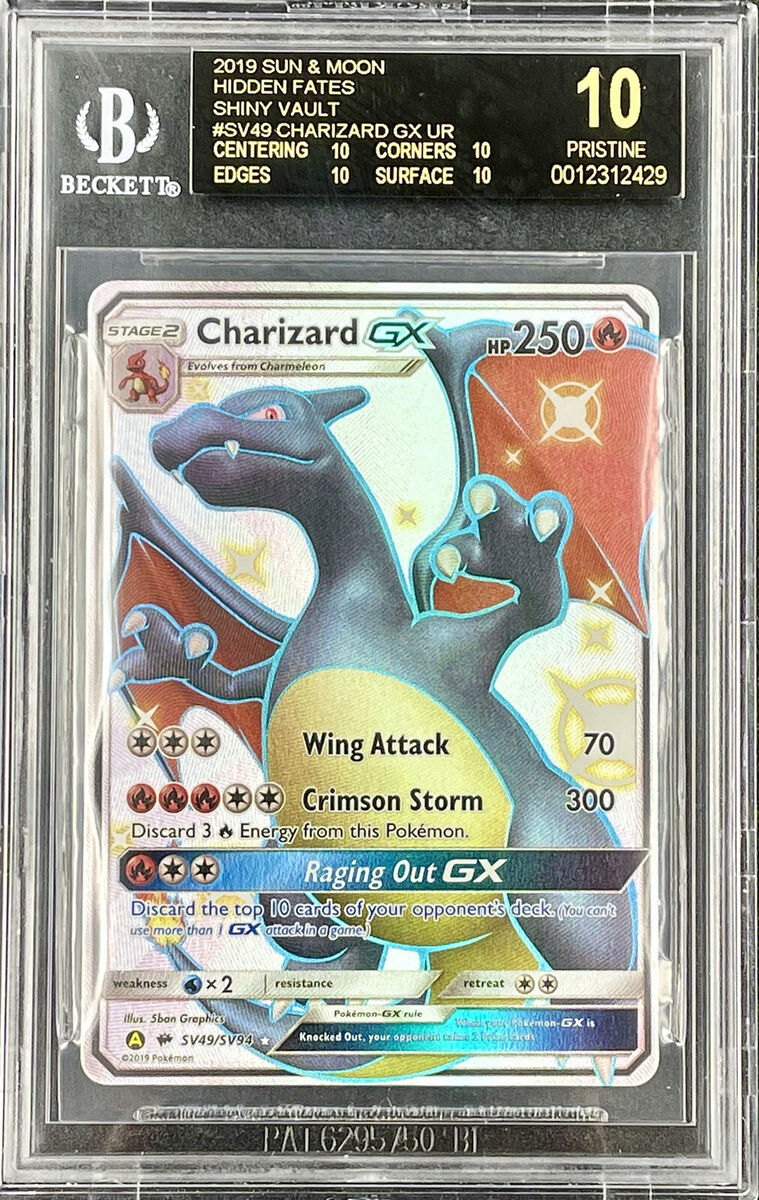 Pokemon Hidden Fates Shiny Vault CHARIZARD GX BGS 10 BLACK Pokemon Hidden Fates Shiny Vault CHARIZARD GX BGS 10 BLACK