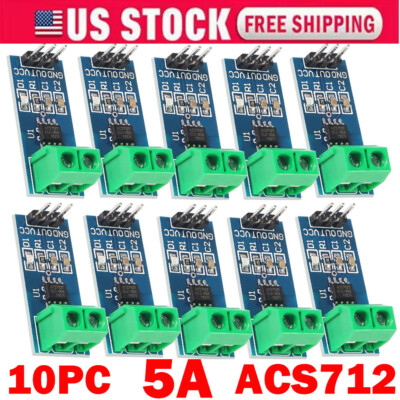 10PCS New Design 5A Range Current Detect Sensor Modules ACS712 For