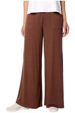 Peace Love World Women's Comfy Pull-On Patch Pocket Pants Roast