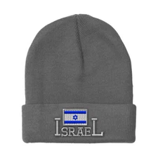 Beanies for Men Israel C Embroidery Flags Winter Hats Women Acrylic Skull Cap
