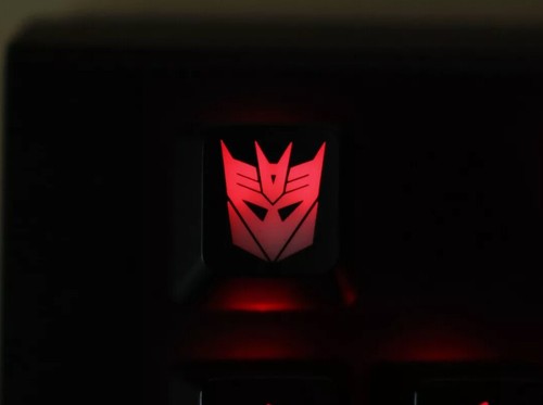 Transformers Autobots & Decepticons Logo Black Backlit ABS OEM Profile Keycaps - Picture 5 of 6