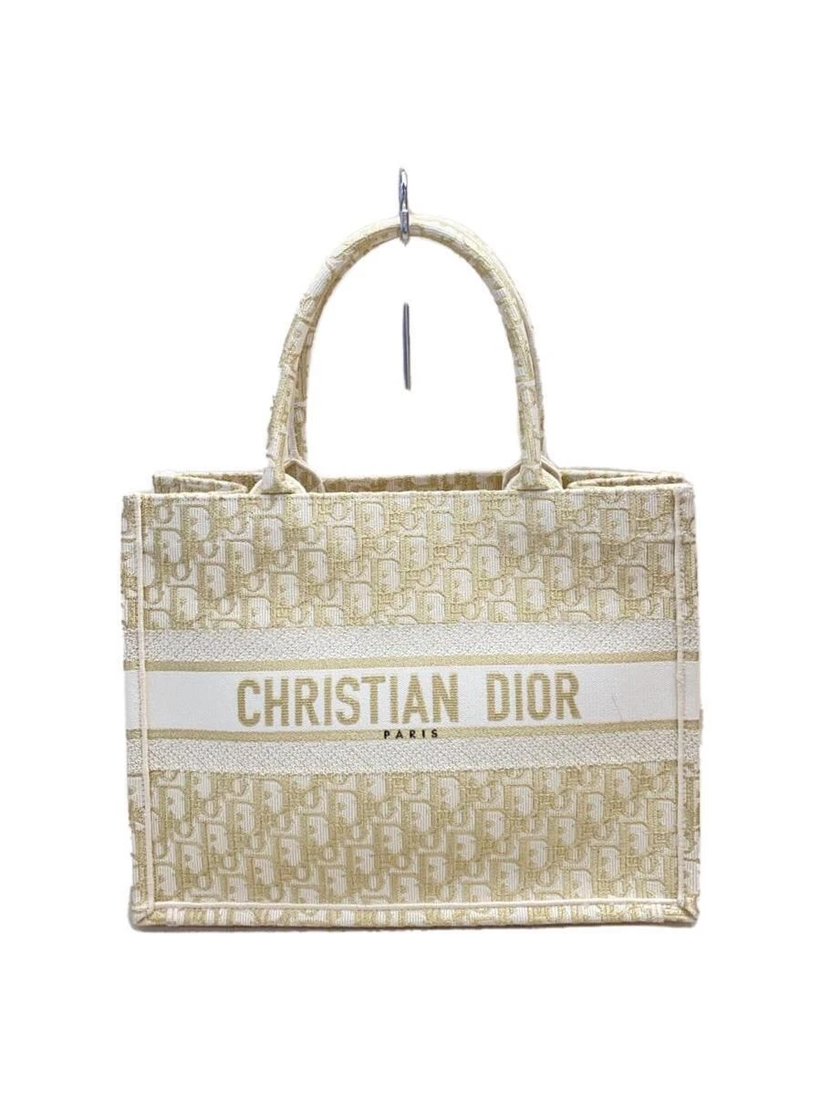 Sac fourre tout Christian Dior livre oblique jacquard beige motif total occasion