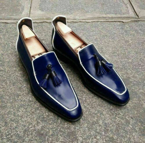 Royal blue slip shop on loafers