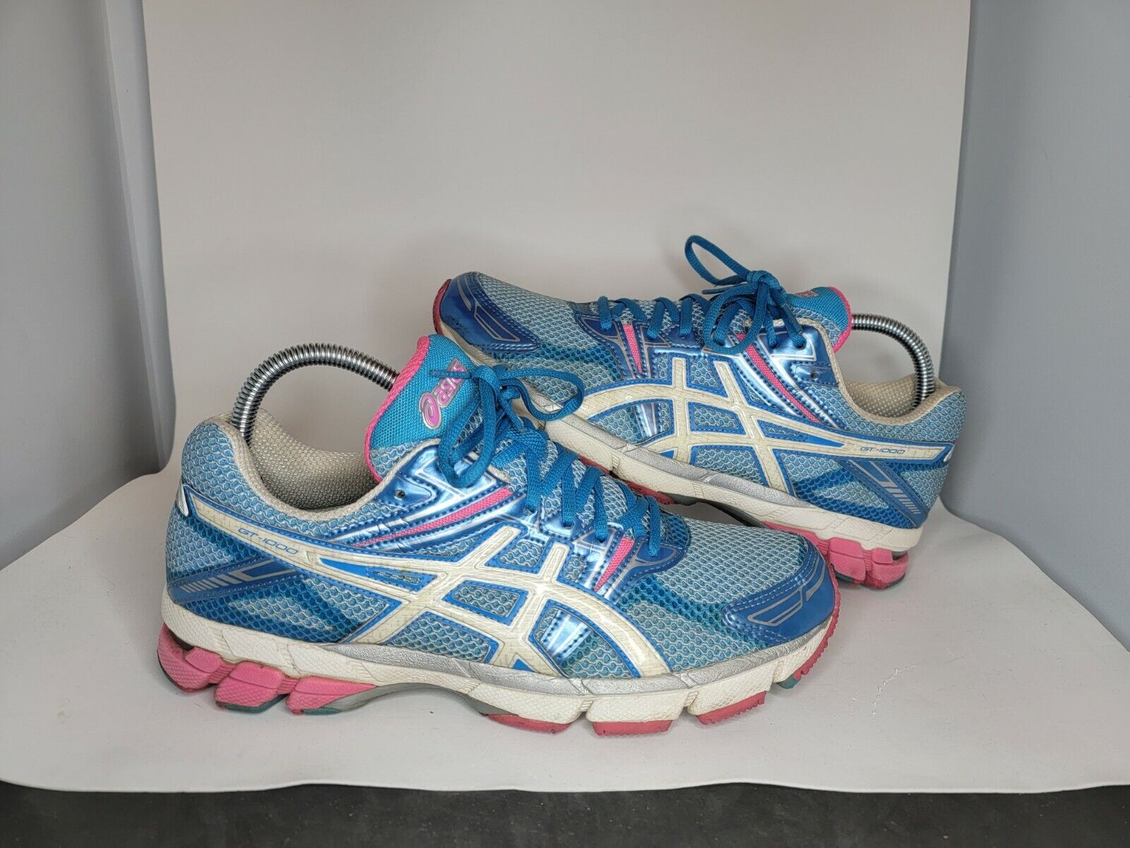 Turkey Decoration pupil Asics GT 1000 Duomax Womens Size 9.5 Blue Pink White Running Shoes Sneakers  | eBay