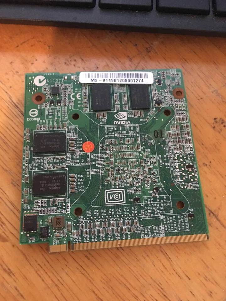 NVIDIA Geforce 9600M GT MXM II DDR2 1GB MS-V149 VGA Card UNTESTED! - Image 2 of 3