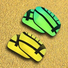 2 Pairs Lenses Replacement for-Oakley Split Shot Polarized-Green 24K Golden