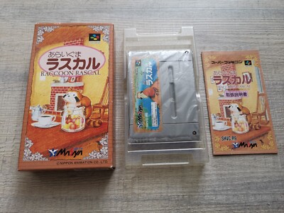 Araiguma Rascal - Racoon Rascal SFC Super Famicom Snes Jap Import