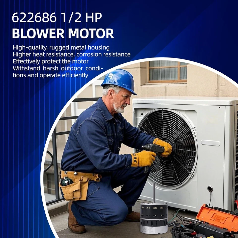 1/2HP Blower Motor 622686 for Nortek Intertherm Miller Maytag Frigidaire Furnace - Image 4 of 4