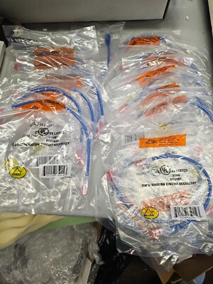 1 foot Blue Cat6 Ethernet Patch Cable, Snagless boots, Lot Of  16 - New!