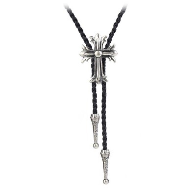 BRBAM Fashionable Round Shape Cross Bolo Tie Exquisite Shield and Multi-color...