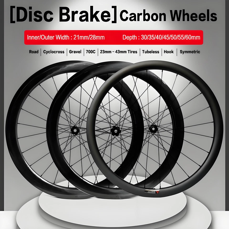 AIRWOLF T1100 Carbon Rennrad Laufradsatz Gravel Kohlefaser Laufräder DT240 Sapim - Bild 4 von 4