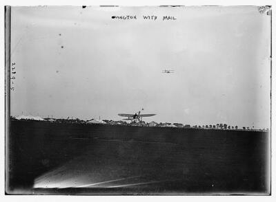 Ovington with mail. plane c1900 Large Old Photo