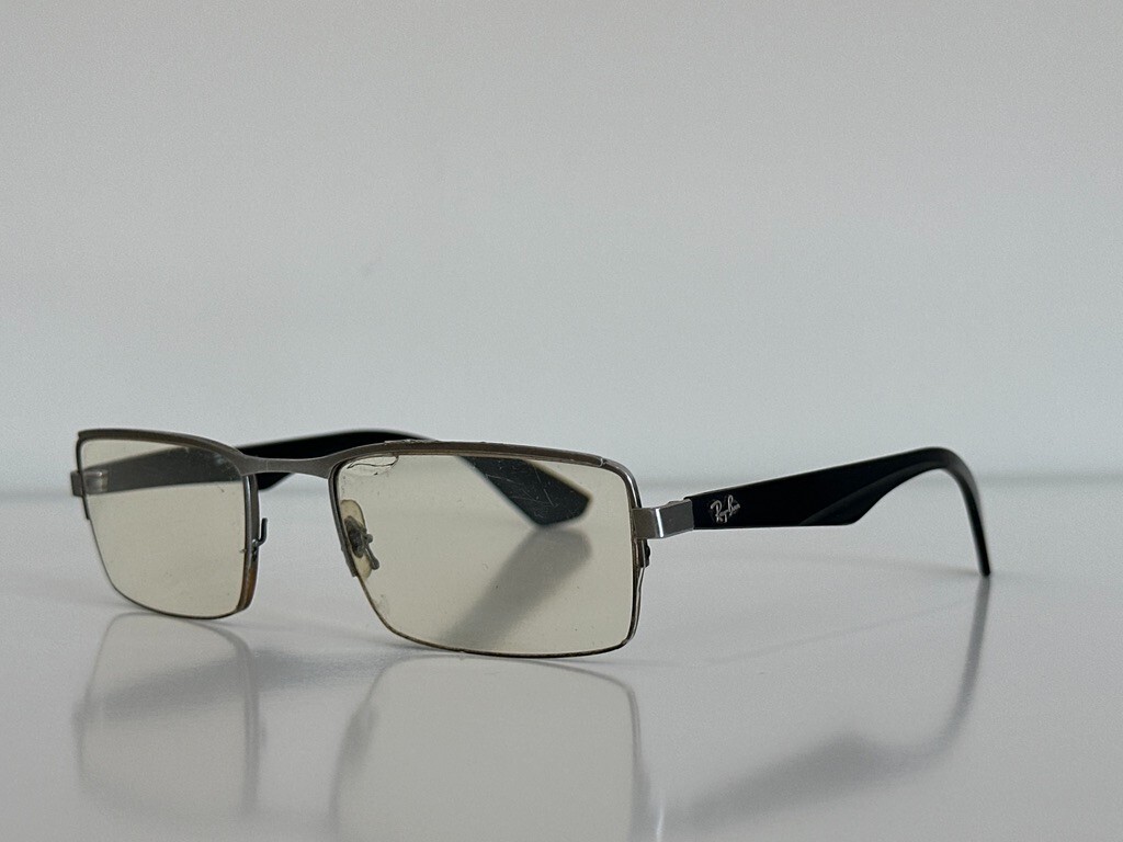 Ray-Ban RB6331 2620 Eyeglasses FRAMES ONLY Gunmetal 54-19-145 Excellent Cond RAY BAN RB 6331 2620 54/19/145 GUNMETAL BLACK HALF RIMLESS  main image 3