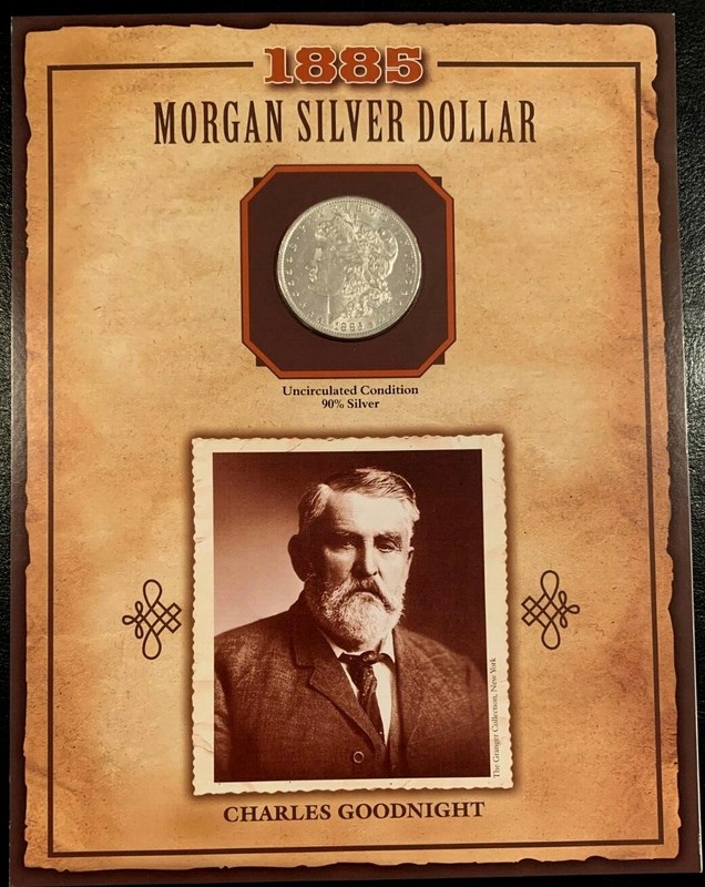 1885 BU/UNC Morgan Silver Dollar - PCS LEGENDS OF THE WEST "Charles Goodnight"