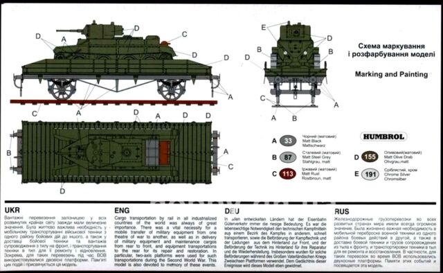 UMmt 1//72 641 WWII Soviet Red Army Tank T-28 on Rails An Armored Platform