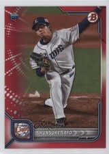 2022 Bowman NPB Nippon Professional Baseball Red 1/5 Shunsuke Sato #38 0j81