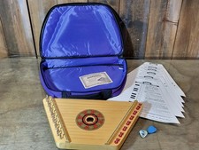 Melody Harp With Purple Hearth Song Case 10 song Sheet Music And Warrantee Paper