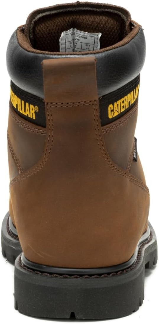 Cat Footwear Men's Second Shift WP Soft Toe Work Boots, Dark Brown image 5
