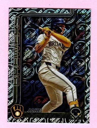 2025 Topps Montgomery Foil #618 Jake Bauers Milwaukee Brewers