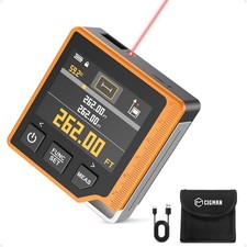 CIGMAN Digital Laser Tape Measure, 80M Laser Measure Device with LCD Backlit UK