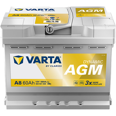 Varta 560901068K262 Varta AGM 12V 60Ah 680A für OPEL PEUGEOT PORSCHE RENAULT