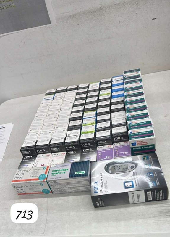 3,420 FORA TEST STRIPS,METER,SOLUTION,PADS,LANCETS,DINGED