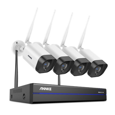 ANNKE 3MP Outdoor Wireless Security IP Camera System 2 Way Audio Human Detection