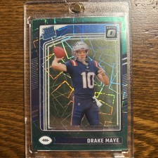 2024 Panini Donruss Optic Drake Maye #229 Green Velocity Rated Rookie Prizm (RC)