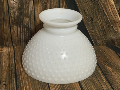 Vintage White Milk Glass Hobnail Lamp Shade VG
