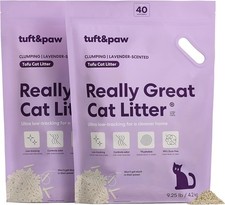 Tuft  Paw Premium Cat Litter Series   9.25 lbs 2-Pack   Natural Lavender Scent