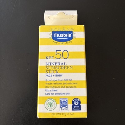 Mustela Baby Mineral Sunscreen Stick SPF 50 Broad Spectrum Face&Body Sun Stick 
