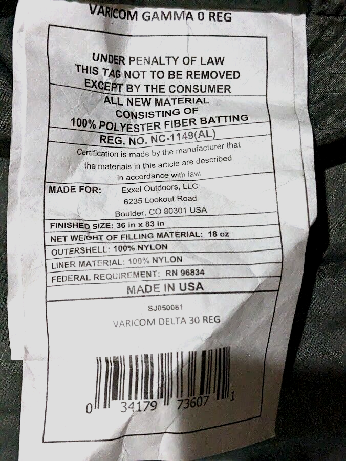 Kelty Varicom Delta 30 Degree Sleeping Bag Very Clean ! | eBay