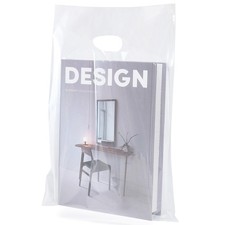 100 Clear Plastic Bags With Handles 9"x12" Perfect for Merchandise And Retail...