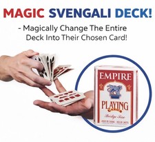 1 RED SVENGALI CARD DECK Magic Trick Magician Playing Secret Game Close Up Force