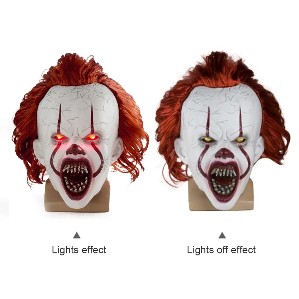 Halloween Horror Maske Pennywise Maske Gruselige Clown Maske Halloween Kostüm - Bild 4 von 4