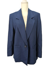 Vintage PENDLETON Wool Blazer Women's Size 18 W Tag 18W, Fits 14  16 Blue Work