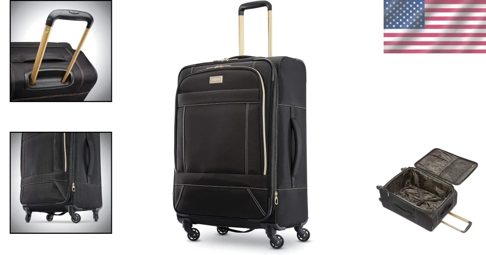 Equipaje de lado blando facturado duradero de 25 pulgadas con ruedas giratorias - Diseño expandible Foto 2 de 4