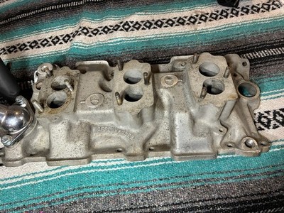 Used Offenhauser 3287 Small Block Chevy 3x2 Intake 283 327 Tri-Power Hot Rod