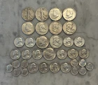 $10 Face Value 90% Silver Franklin, Walking Liberty Half Dollar, Quarter & More