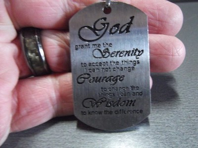 Unique Collectible Key Chain Metal 2''in  God Grant Me The Serenity  ''Nice''