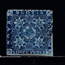Nova Scotia   Sc#2   Used   1851-7   Cat Val $225     gtc16