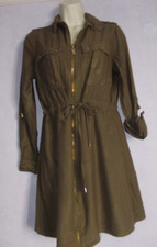 RIVER ISLAND  Khaki Green Shirt Style  Dress Size 8