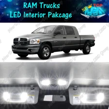 White LED Interior Lights Package Kit for 2003 - 2008 RAM 1500 2500 Mega Cab