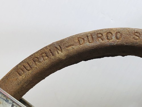 Antique Rope Pulley Cast Iron Durbin - Durco St. Louis MO Well Pulley 9” - Picture 4 of 13