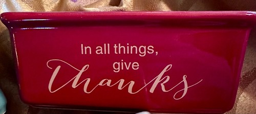 Set Of 3 Ceramic Mini Loaf Pans Words Of Thanks, Love , Family - 第 2/7 張圖片
