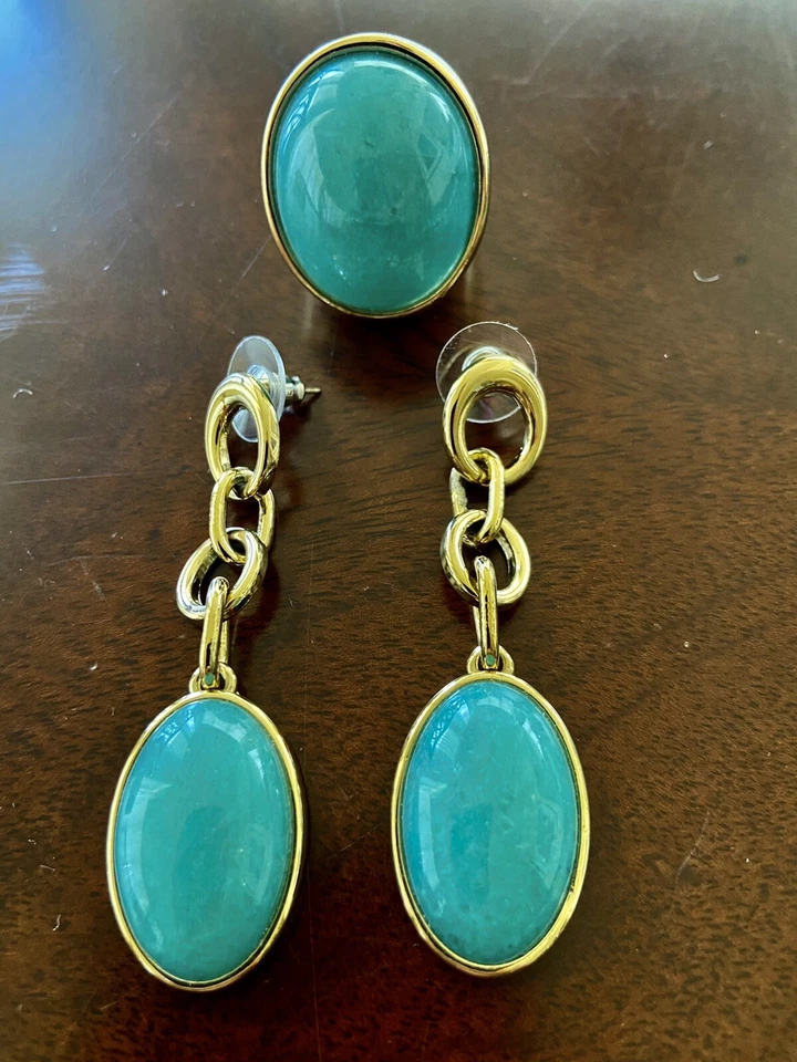 Conjunto Pulsera, Anillo y Pendientes Amazonita Brasileña Hecho en Brasil Foto 3 de 4