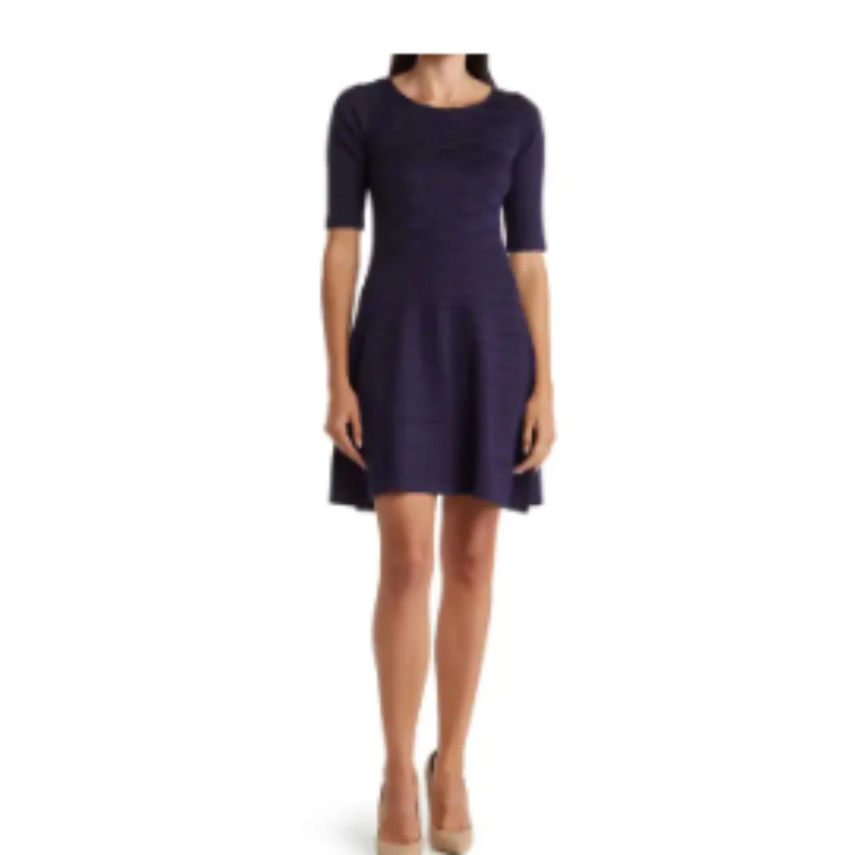 Eliza j fit clearance and flare dress navy